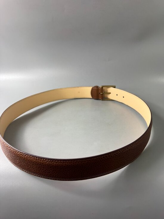 New Crockett & Jones Tan Scotch Grain Men\'s Belt, Size 36 main image 5